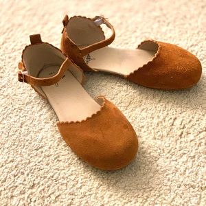 Monkey Feet weathered brown ballet flats